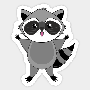 Cute raccoon Sticker